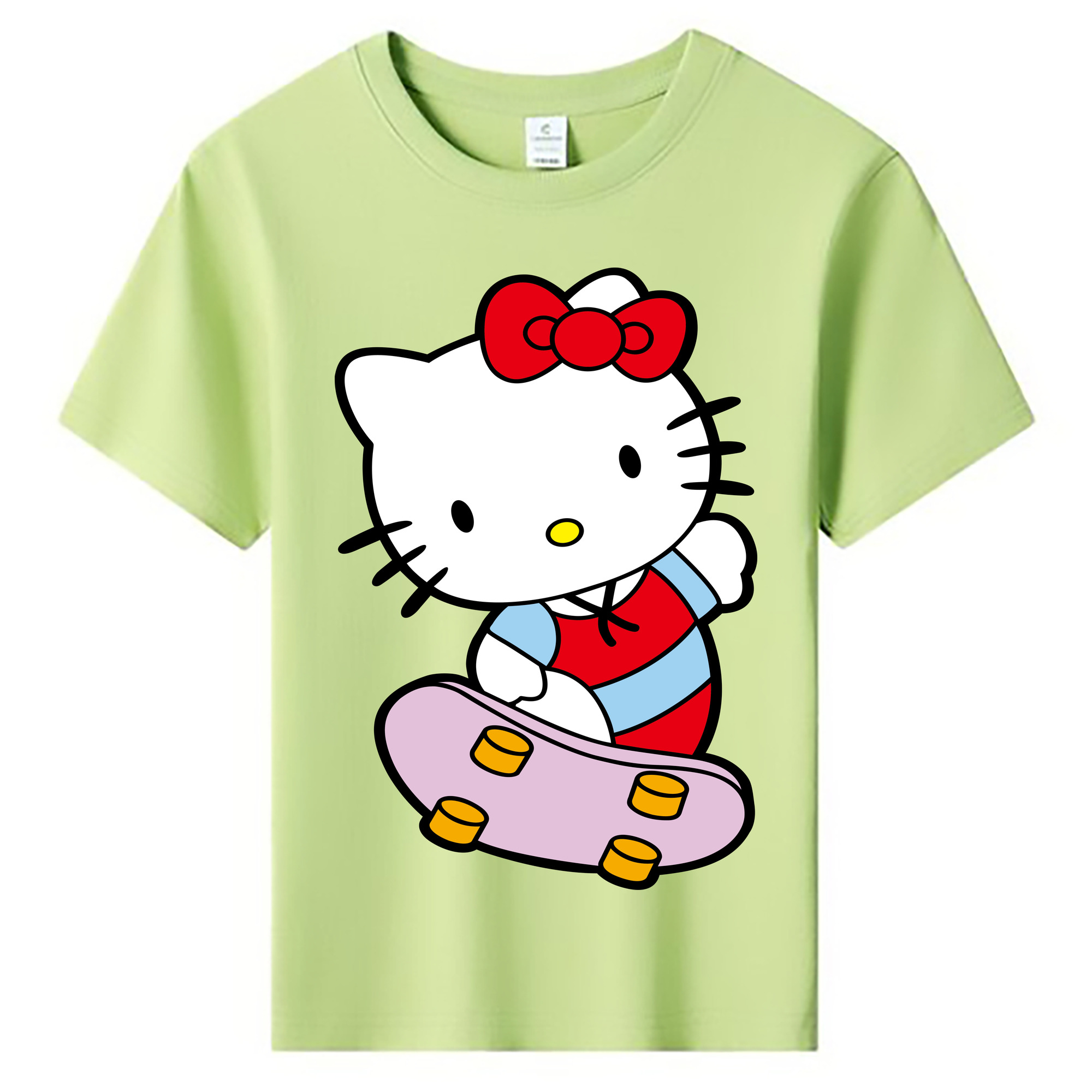 （画像用） Hello Kitty ハローキティ 綿100％キッズTシャツ（フロントプリント）
